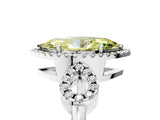 Silver Fancy Yellow Marquise Cut Cut Halo Diamond Infinity Band with Four-Prong Setting_11