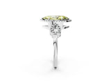 Silver Fancy Yellow Marquise Cut Cut Halo Diamond Infinity Band with Four-Prong Setting_8