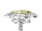 Silver Fancy Yellow Marquise Cut Diamond Floral Halo Split Shank Prong Setting Ring_35