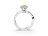 Silver Fancy Yellow Marquise Cut Diamond Halo Ring with Round Split Shank and Prong Setting_3