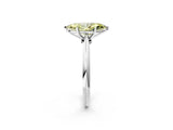 Silver Fancy Yellow Marquise Cut Diamond Solitaire Engagement Ring with Classic Band and Four-Prong Setting_14