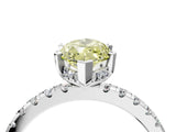 Silver Fancy Yellow Marquise Cut Diamond Solitaire Ring with Round  Pavé Band and Four-Prong Setting_40