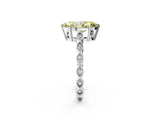 Silver Fancy Yellow Marquise Cut Solitaire Diamond Ring with Infinity Twist Band and Four-Prong Setting_57
