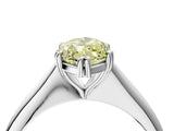 Silver Fancy Yellow Marquise Cut Solitaire Diamond Ring with Six-Prong Setting and Classic Band_49