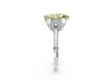 Silver Fancy Yellow Marquise Cut Solitaire Split Shank Pave Diamond Engagement Ring with Four-Prong Setting_62