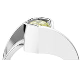 Silver Fancy Yellow Marquise Cut Solitaire Tension-Set Diamond Split Shank Ring_10