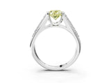 Silver Fancy Yellow Oval Cut Cut Diamond Channel Set Pave Band with Tension Prong Setting_9