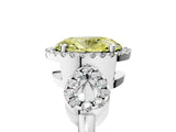 Silver Fancy Yellow Oval Cut Cut Halo Diamond Infinity Band with Four-Prong Setting_11
