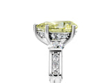 Silver Fancy Yellow Pear Cut Brilliant Three-Stone Pave Band with Four-Prong Setting_11