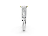 Silver Fancy Yellow Pear Cut Cut Diamond Channel Set Pave Band with Tension Prong Setting_8