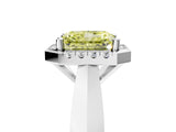 Silver Fancy Yellow Radiant  Cut Halo Solitaire Engagement Ring with Square Band and Four-Prong Setting_23