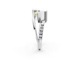 Silver Fancy Yellow Radiant Cut Solitaire Tension-Set Diamond Split Shank Ring_8