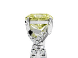 Silver Fancy Yellow Radiant Cut Solitaire Twist Pave Diamond Engagement Ring with Prong Setting_47