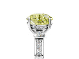 Silver Fancy Yellow Round Cut Brilliant Three-Stone Pave Band with Four-Prong Setting_11