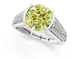Silver Fancy Yellow Round Cut Cut Diamond Channel Set Pave Band with Tension Prong Setting_7