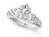 Silver Heart Brilliant Diamond Pavé Band with Six-Prong Setting_4