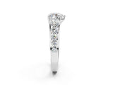 Silver Heart Brilliant Diamond Pavé Band with Six-Prong Setting_5