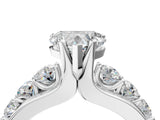 Silver Heart Brilliant Solitaire with Side Stones on a Pave Band and Four-Prong Setting_26