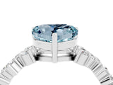 Silver Heart Cut Aquamarine Scattered Round Accent Ring with Prong Setting_34