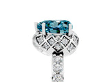 Silver Heart Cut Blue Topaz Scalloped Halo Engagement Ring with Round Shared Prong Band_65