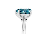 Silver Heart Cut Blue Topaz Solitaire Engagement Ring with Classic Band and Four-Prong Setting_17