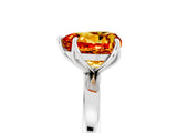 Silver Heart Cut Citrine Solitaire Ring with Thin Band and Prong Setting_59