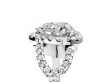 Silver Heart Cut Cut Diamond Halo Engagement Ring with Open Split Pavé Band_18