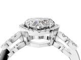 Silver Heart Cut Cut Halo Diamond Infinity Band with Four-Prong Setting_17
