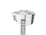 Silver Heart Cut Cut Halo Pavé Diamond Ring_18