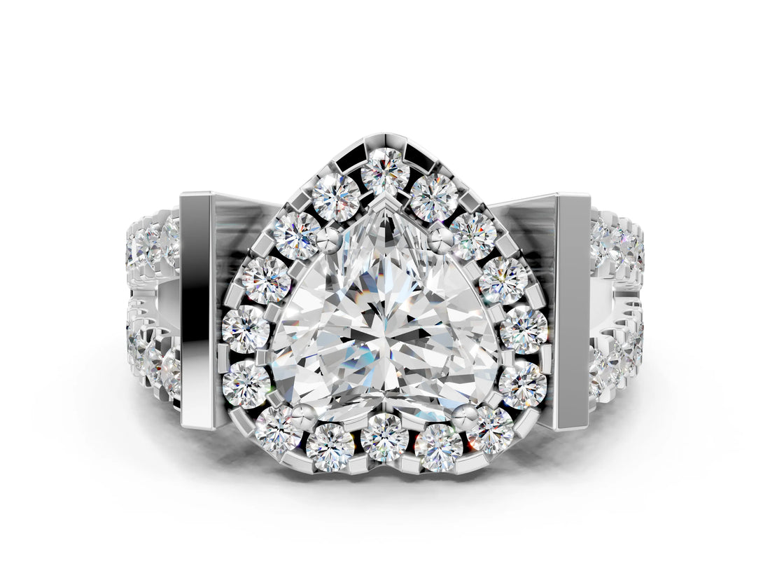 Silver Heart Cut Cut Halo Split Shank Prong Set Ring_7