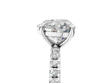 Silver Heart Cut Diamond Brilliant Solitaire Ring with Pavé Band and Four-Prong Setting_22