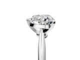 Silver Heart Cut Diamond Solitaire Engagement Ring with Classic Band and Four-Prong Setting_23