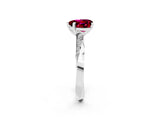 Silver Heart Cut Garnet Engagement Ring with Side Stone Accents and Four-Prong Setting_14