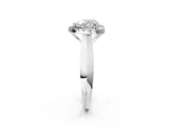 Silver Heart Cut Halo Solitaire Engagement Ring with Square Band and Four-Prong Setting_26