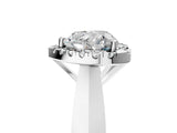 Silver Heart Cut Halo Solitaire Engagement Ring with Square Band and Four-Prong Setting_29