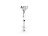 Silver Heart Cut Moissanite Engagement Ring with Side Stone Accents and Four-Prong Setting_14
