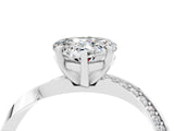 Silver Heart Cut Moissanite Engagement Ring with Side Stone Accents and Four-Prong Setting_16