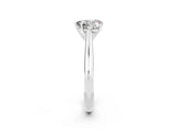 Silver Heart Cut Moissanite Solitaire Engagement Ring with Cathedral Setting and Four-Prong Mount_20