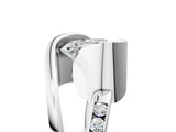 Silver Heart Cut Solitaire Tension-Set Diamond Split Shank Ring_30