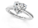 Silver Heart Solitaire Diamond Ring with Split Shank and Four-Prong Setting_13