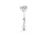 Silver Heart Solitaire Diamond Ring with Split Shank and Four-Prong Setting_14