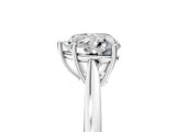 Silver Heart Solitaire Diamond Ring with Split Shank and Four-Prong Setting_17