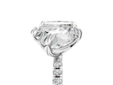 Silver Heart and Princess Toi Moi Ring with Prong Setting and Micro Pave Band 5