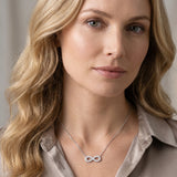 Silver Infinity Pendant with Round Diamond Pavé Setting_19