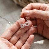 Silver Infinity Pendant with Round Diamond Pavé Setting_20