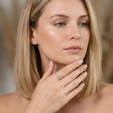 Silver Infinity Twist Diamond Pavé Band with Round Stones and Prong Setting_13