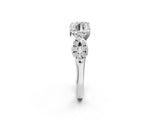 Silver Infinity Twist Diamond Pavé Band with Round Stones and Prong Setting_24