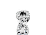 Silver Infinity Twist Diamond Pavé Band with Round Stones and Prong Setting_27