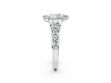 Silver Marquise Brilliant Diamond Pavé Band with Six-Prong Setting_5