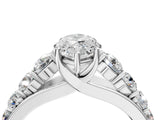 Silver Marquise Brilliant Diamond Pavé Band with Six-Prong Setting_7